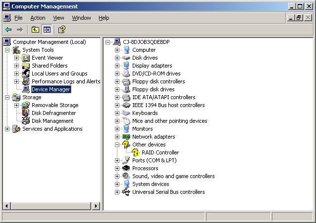 2.1.2 Winodws 2000/XP/2003 (Adding the controller to an existing system) If you would like add the RAID controller to an