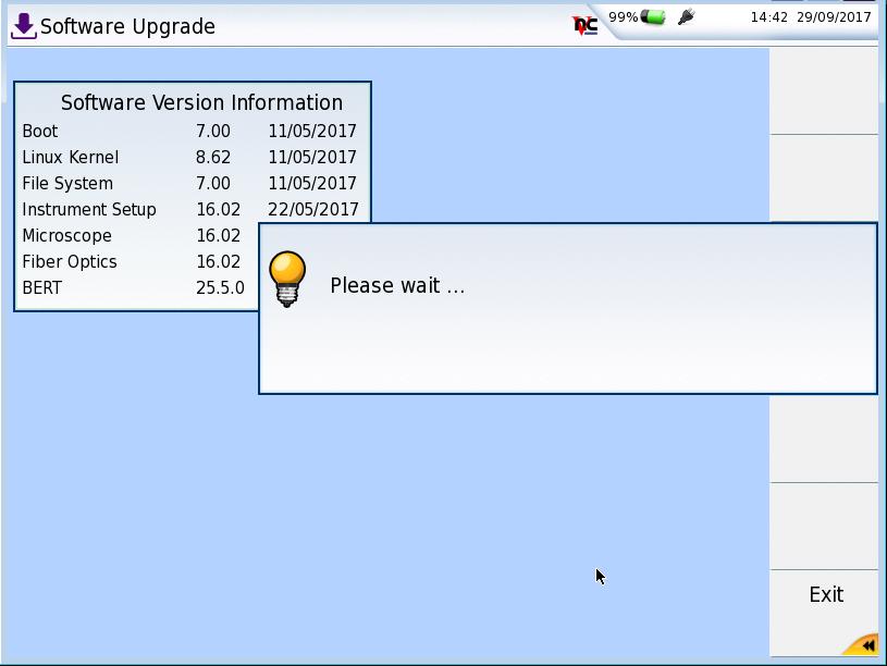 You will receive a prompt to wait as it contacts the upgrade server.