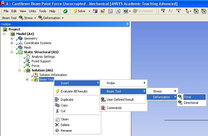 Then, right click on the Beam Tool folder that you have just added, then click