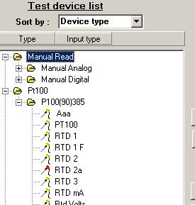 12.2.2 Sorting by device type Devices are listed according to