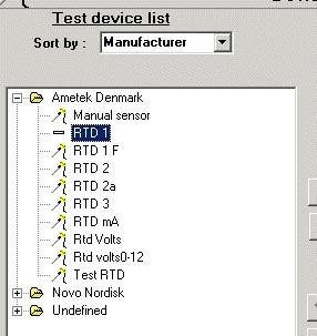 2.3 Sorting by manufacturer Devices are listed according to