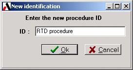Request Procedure ID Enter the new ID and click OK.