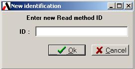 Enter new read method ID Follow the same instructions as if creating a new User-defined