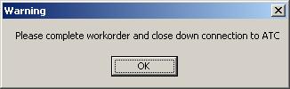 Click the button. When the download is completed The work order ID appears in the Work orders in calibrator grid. The work order ID is deleted from the PC s work order list.