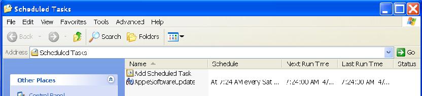 Schedule Automatic Tasks and Updates Scheduled Tasks utility is a Windows-based GUI