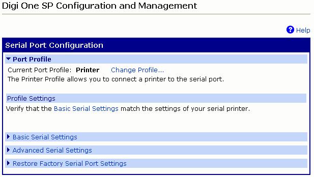 6. On the Select Port Profile page, select TCP