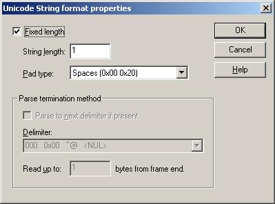 Advanced Formats Format Unicode String The Unicode String device data format option allows the user to specify how string data should be formatted. When "Unicode String [u1u2u3u4.