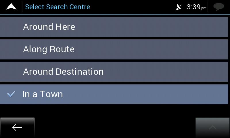 Tap to get a list of accommodation near the destination, around your current position or your last known position.