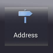 Navigating to an address Tap on the Navigation view to access the Navigation menu. In the Navigation menu, tap,. By default, the screen proposes the country where you are located.