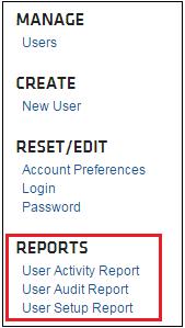 5 Generate Administration Reports To be able to view the following three reports, your browser must be set to allow JavaScript and pop-ups. User data is maintained for 45 days. 1.