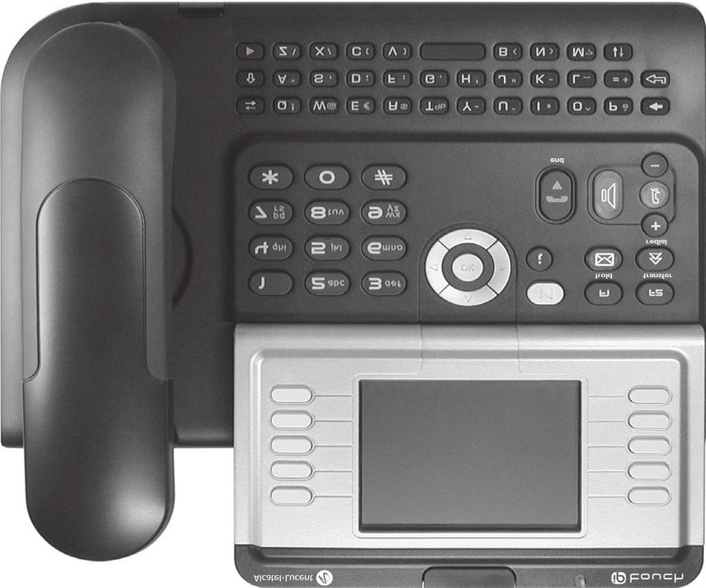 Getting to know your telephone Receiver(possibility of a wireless handset - Bluetooth - Alcatel-Lucent IP Touch 408 Phone only) Adjust the tilt of the screen LED Flashing green: incoming call.