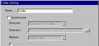 Next, double-click the newly created Folder icon. The screen shown in Figure 3-6 will appear. Change the name of the folder to Folder1. Figure 3-6: Folder Set Up Screen space.