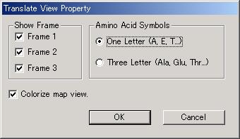 Figure 1-11: Show Settings Screen To change the amino acids identification format from three