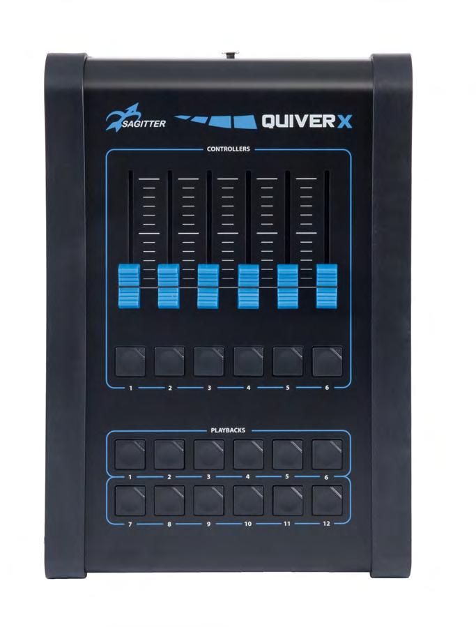 QUIVERX DMX CONTROLLER EXPANSION For the most discerning users QUIVER offers the unique possibility to increase its live block with two additional