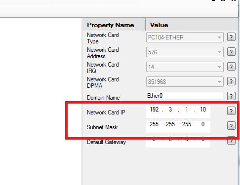 DHCP If you would like your Ethernet port to obtain it's address via DHCP, enter 0.0.0.0 for the Network Card IP, Subnet Mask, and Default Gateway 3.