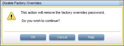 Disabling factory overrides To disable factory overrides: 1. In the Command View TL Launcher window, click the Administration tab.