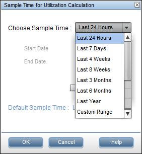 Choosing a sample time To choose the time frame for the data samples: 1. Open the Select Sample Time window.