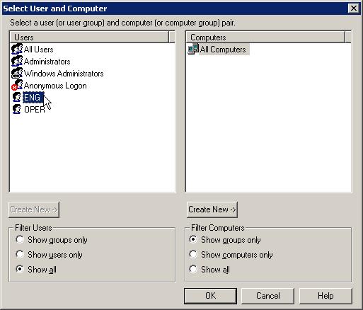 The Configure Securable Action dialog box opens. 4. Select Add. The Select User and Computer dialog box opens. 5.