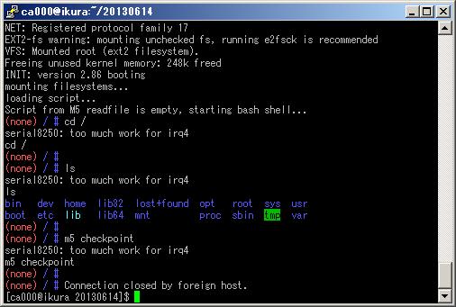Full-system: OS boot (6/6) Dump checkpoint from the