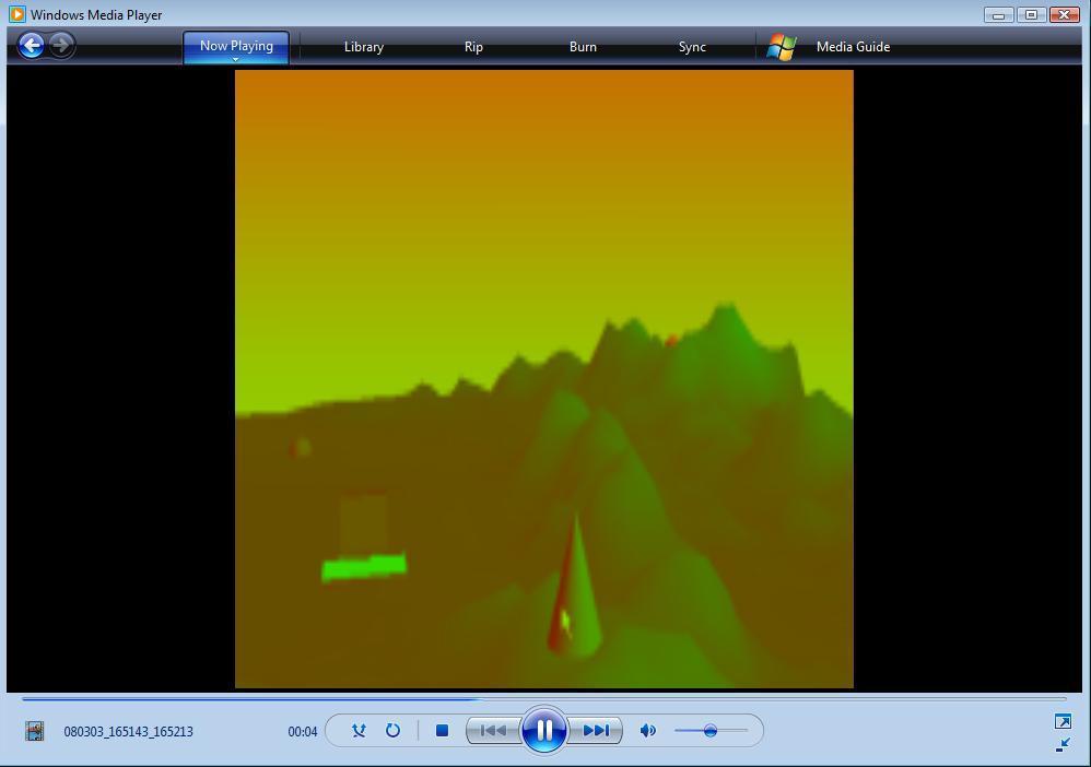 The AVI file can be played with Windows Media Player.