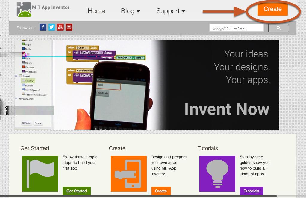 TalkToMe: Your first App Inventor app This step-by-step picture tutorial will guide you through making a talking app.
