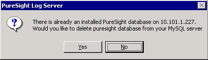 Uninstalling PureSight Log Server 4-5 5 If File Storage Only was defined as the storage type during installation, skip to step 7.