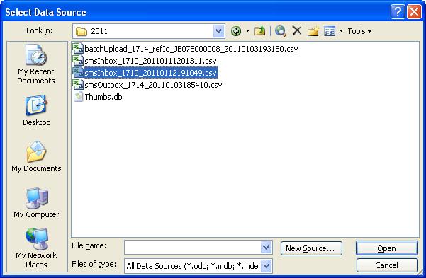 Import Data 3) Select the desired file (Figure