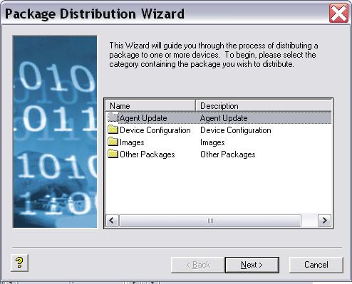 Update Manager 53 Scheduling Device Updates Using the Package Distribution Wizard 1.