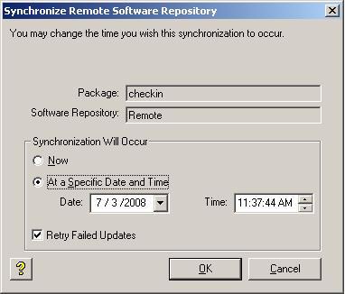 Update Manager 61 WDM Enterprise Edition Only: Changing a Remote Software Repository Synchronization 1.