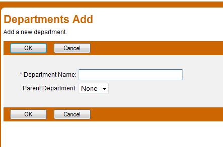 (4) Administrator Type: Either group access or Department access. You can specify which department you wish to assign the administrator to.