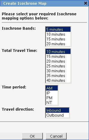 9. Isochrone Mapping Create isochrone map You can create isochrones based on the congestion map of the whole network. Isochrones can be either outbound or inbound.