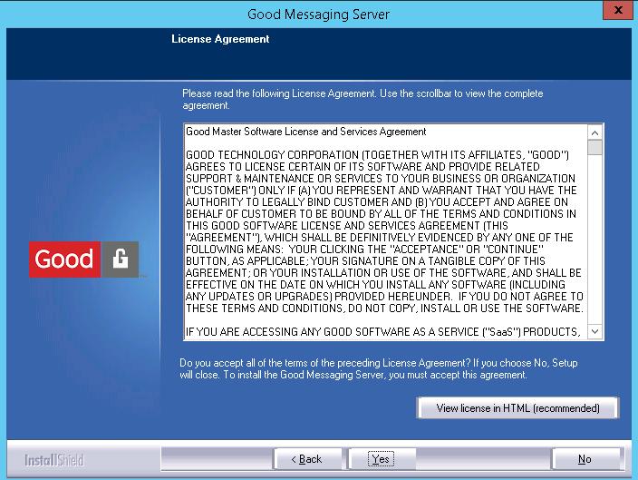 A license agreement screen is displayed.