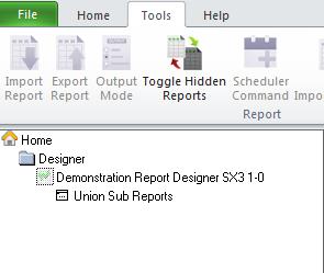 3.1.5 Creating Union Reports The Report ID has been introduced to the User Interface aiding users in creating union reports by allowing users to easily and accurately identifying the sub reports used