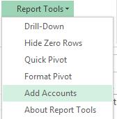 4.0 Resolved Issues Add Accounts on a Secondary Monitor Users making use of the old Financial Report Designer reports are now able to view the Add Accounts pop-up