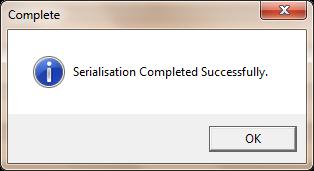 Location: Microsoft Excel > Add-Ins Tab > Report Tools > Add Accounts License Manager Confirmation Pop-up Window The serialization confirmation pop up is displayed