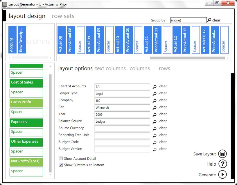 2.1.2 Layout Generator The Layout Generator has undergone changes to the user interface to improve usability.