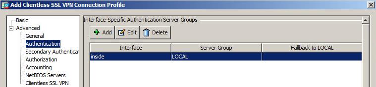 From the Interface drop-down list, select an appropriate interface that Cisco ASA uses in order to reach the AAA server. b.
