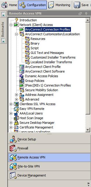 Configuring a Connection Profile for AnyConnect Client IPSEC Remote Access VPN A connection profile consists of a set of records that determines tunnel connection policies.
