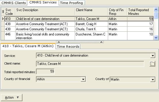 Refer to Spec for conversion details. CMHRS Services Tab CMHRS Services are created when a CMHRS Report is generated. One record is created for each Reportable Service for each CMHRS Client record.