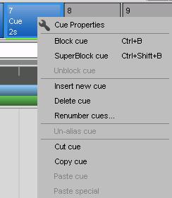 The Timeline screen Working with cuelists You can double-click on a tile s start action, cue number, name or duration label and enter a new value.