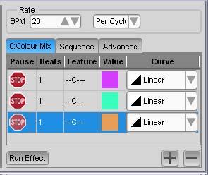 SmartFX Effect controls The Feature tab(s) for Swing effects For swing effects there are no size controls since only a value of 100% will reach the endpoints.