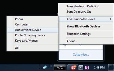 Pairing Bluetooth Devices Before using a Bluetooth wireless device, the PC and the device need to be paired so both sides know