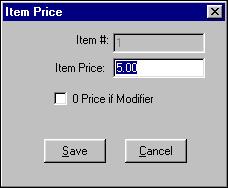 2. Select Maintenance > Menu > Special Pricing > Fixed Item Pricing.