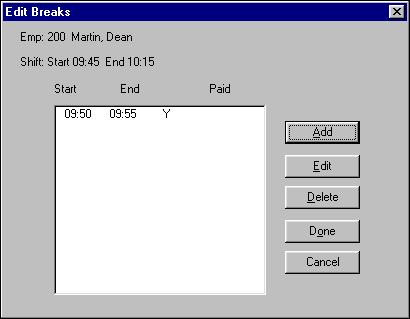 Deleting a Shift Punch 1. Log in to the BOH. 2. Select Functions > Edit Punches. The Edit Punches function tab appears (Figure 2-7). 3. Select the date.