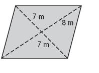 Section 3: Level A - Calculate the area of each rhombus. 8. 9. 10.