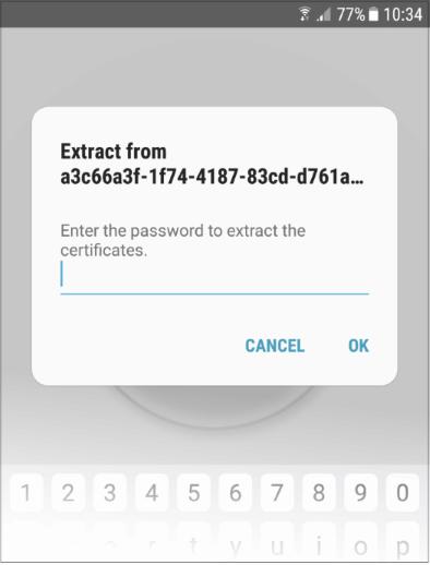 Long press in the password field and tap 'Paste' Tap 'OK' The unique identifier of the user