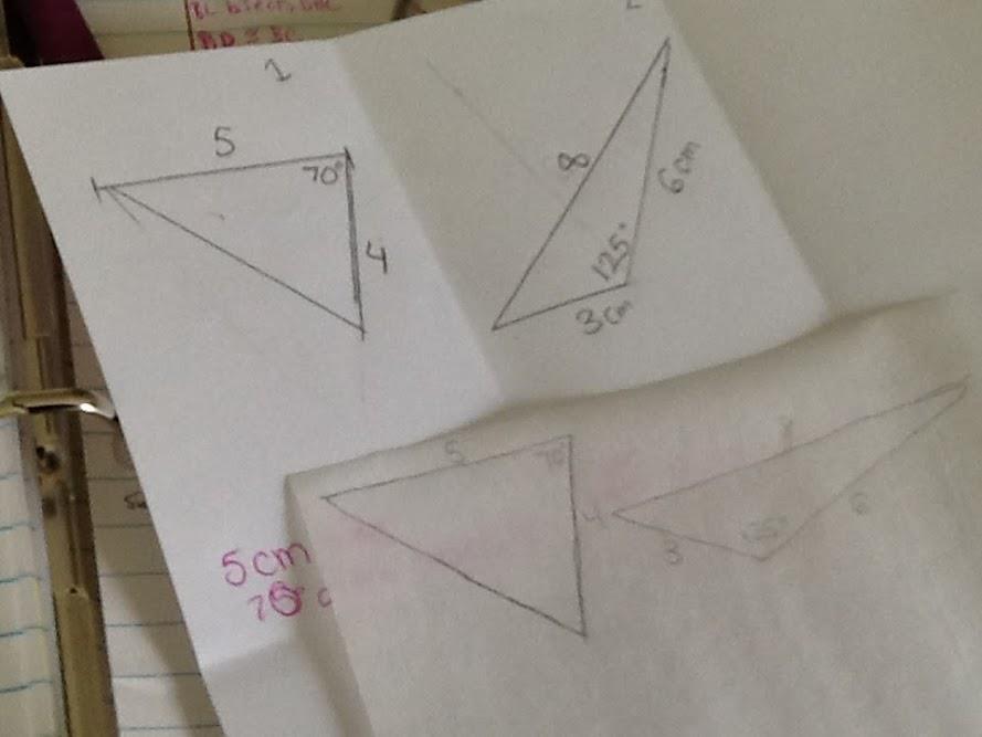 On day 2 students investigated whether triangles with given side