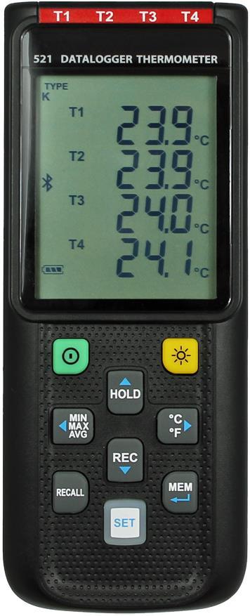 HH-521BT 4-Channel Thermocouple Data Logger (with