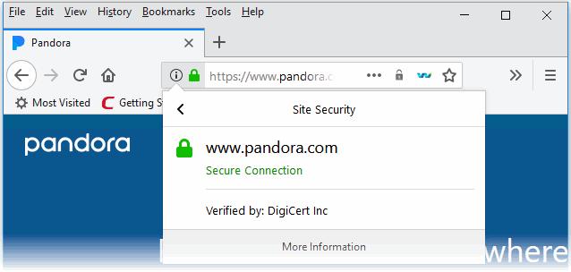 7.14. Website Security Indicators IceDragon security indicators are shown in the website address bar and tell you about the safety of the connection between you and the website you are visiting.