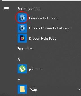 Desktop Just double-click the Comodo IceDragon icon on your desktop.